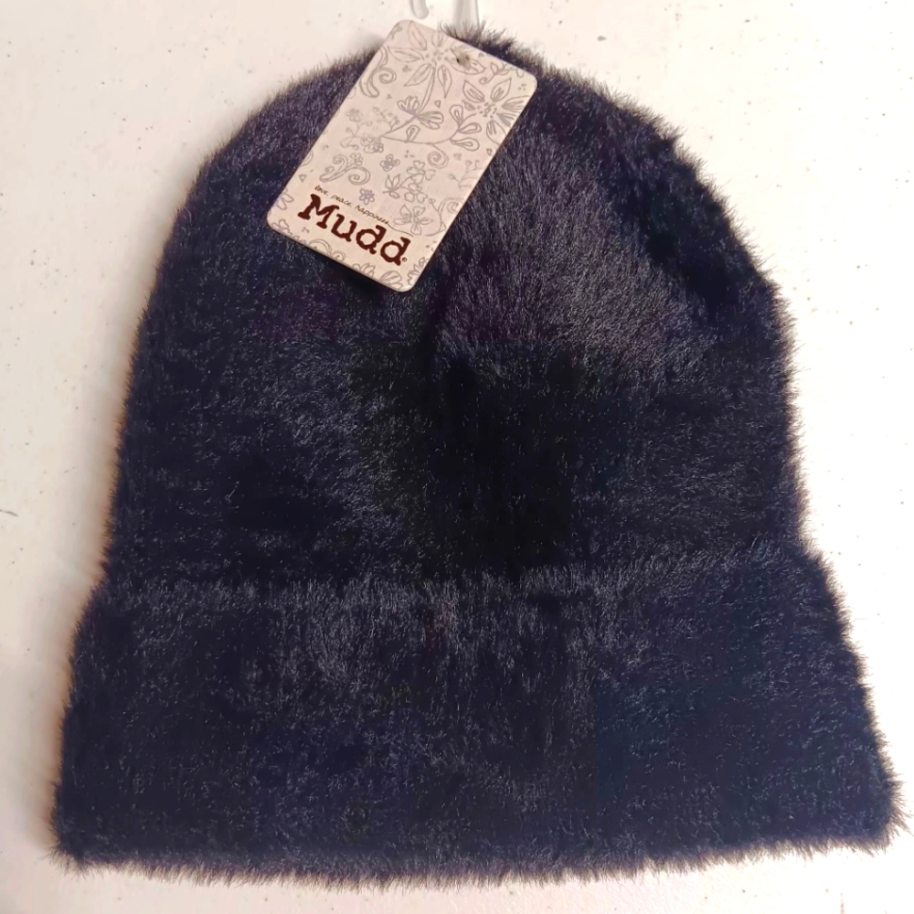 Mudd Midnight Fuzzy Beanie NWT